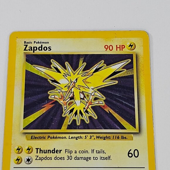 Pokémon TCG Zapdos Base Set 16/102 Holo Unlimited Holo Rare - Picture 5 of 8